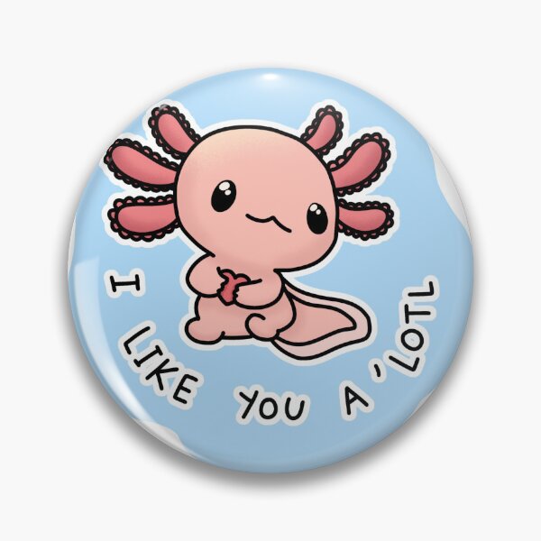 Artikelvorschau, Leucistic Axolotl "I like you a lotl" (Pink Axolotl) entworfen und verkauft von Lucesco.