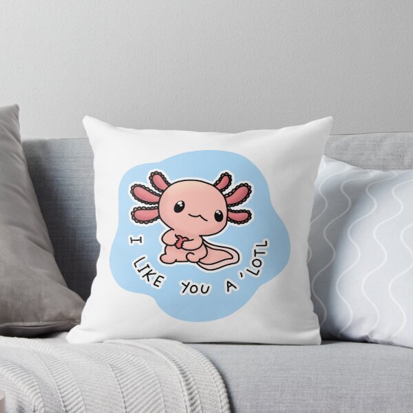 Artikelvorschau, Leucistic Axolotl "I like you a lotl" (Pink Axolotl) entworfen und verkauft von Lucesco.