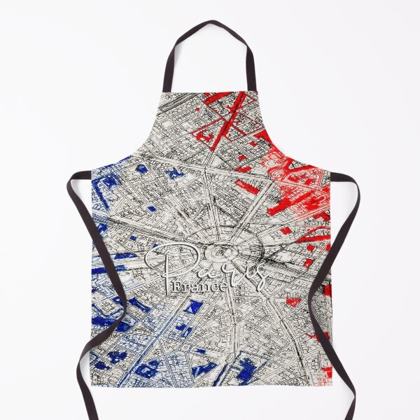 Aperçu de l'œuvre Paris France City Map in TriColour créée et vendue par Michael van der Hoorn.