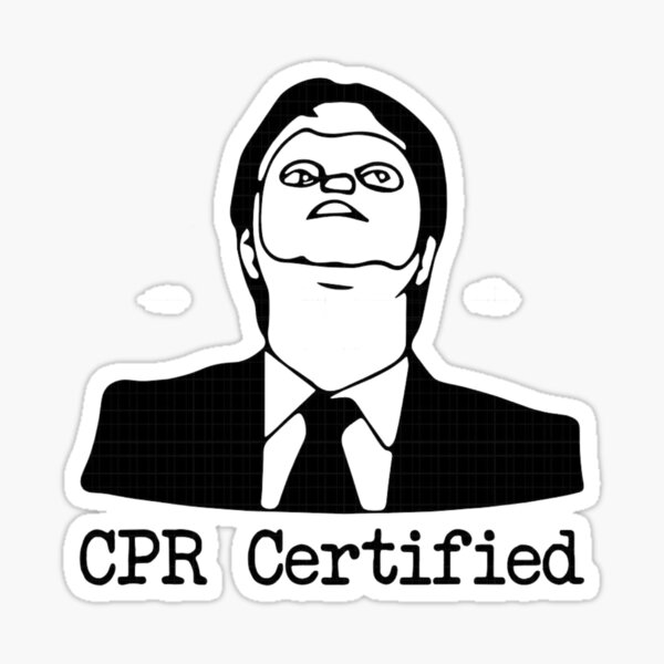 Dwight CPR Certified Sticker