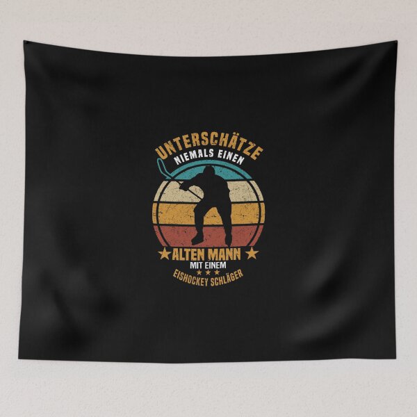 Item preview, Ice Hockey Old Man With An Ice Hockey Stick Sticker designed and sold by contawana1s.