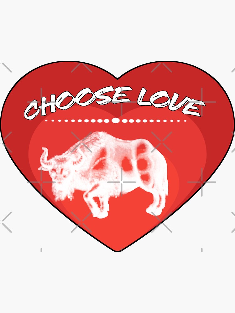 Choose love Buffalo Bills logo t shirt and logo Sticker for Sale by Fager