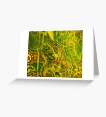 Abstract | Green Red Water Design | Nadia Bonello Greeting Card