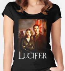 The Devil And The Cop Women's Fitted Scoop T-Shirt