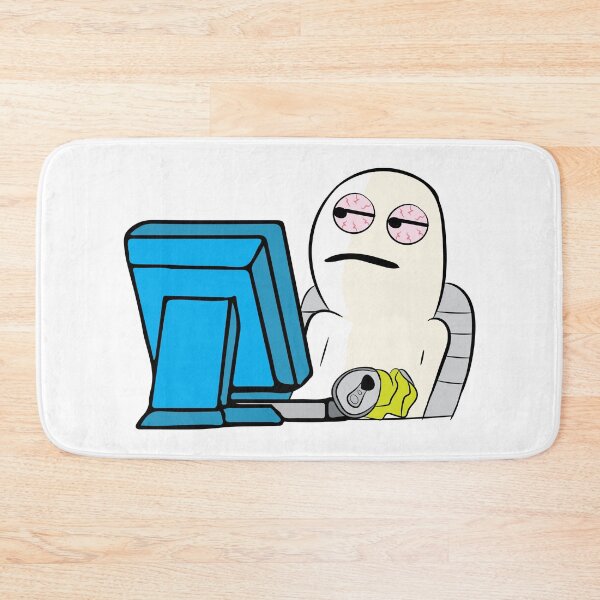 Item preview, Introverted unimpressed attitude sleepless meme character designed and sold by alltheprints.
