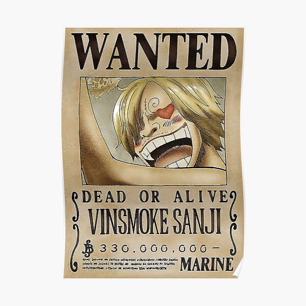 Sanji Poster For Sale By Williamtorni Redbubble