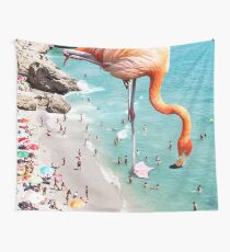 Flamingos am Strand #redbubble #decor Wandbehang