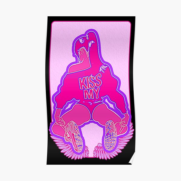 "KISS MY (BLACK)" Poster for Sale by Nickphillips Redbubble