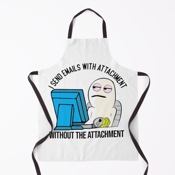 Artikelvorschau, Funny Email attachment work office meme character entworfen und verkauft von alltheprints.