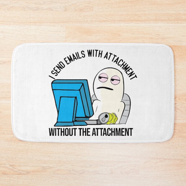 Artikelvorschau, Funny Email attachment work office meme character entworfen und verkauft von alltheprints.