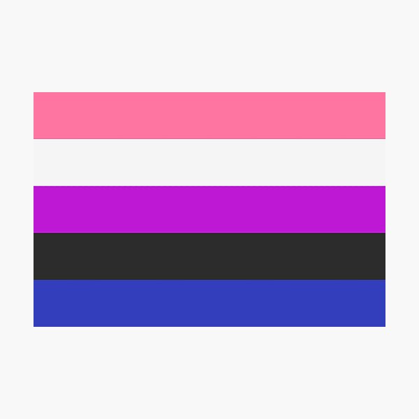 Genderfluid Gender Fluid Pride Flag Queer Lgbt Photographic Print