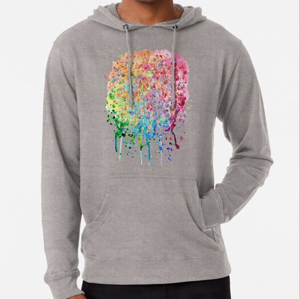 Rainbow Paint Splatter Drip Lightweight Hoodie for Sale by SaradaBoru Redbubble