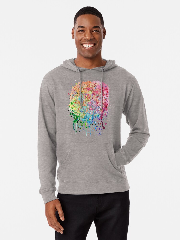 Rainbow Paint Splatter Drip Lightweight Hoodie for Sale by SaradaBoru Redbubble