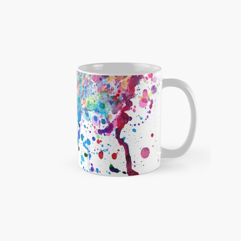 "Rainbow Paint Splatter Drip" Classic Mug by SaradaBoru ...