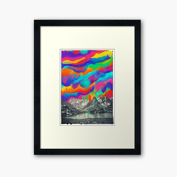 Skyfall, Melting Northern Lights Framed Art Print