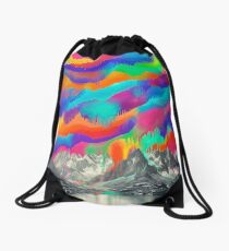 Skyfall, Melting Northern Lights Drawstring Bag