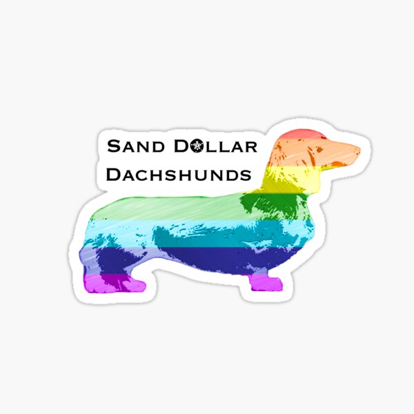 Sand Dollars Dachshunds Pride Edition Sticker