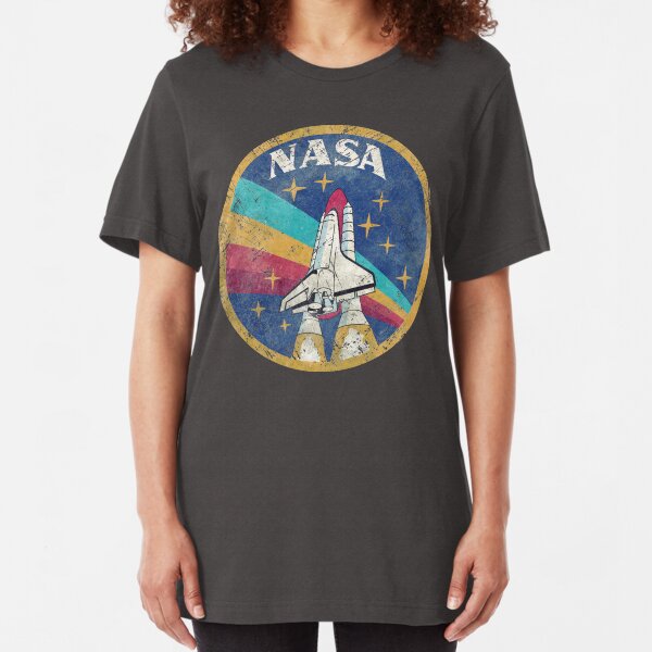 Nasa Vintage Colors V02 Slim Fit T-Shirt