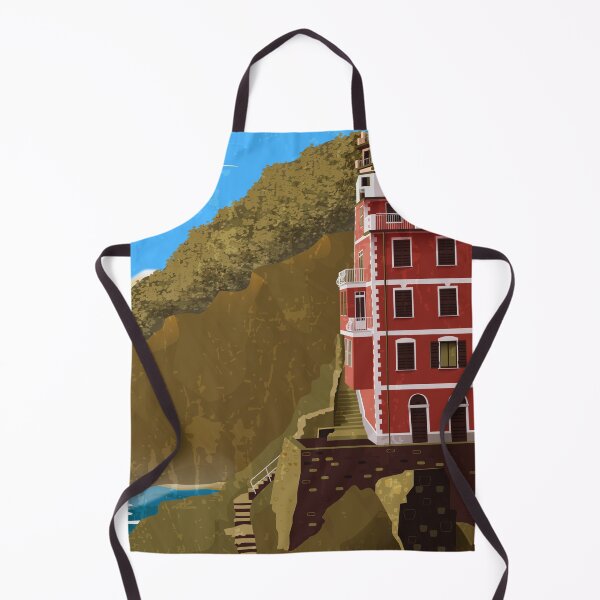 Item preview, Riomaggiore, Italy - Retro travel minimalist poster designed and sold by GreekTavern1979.