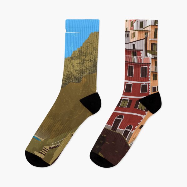 Item preview, Riomaggiore, Italy - Retro travel minimalist poster designed and sold by GreekTavern1979.