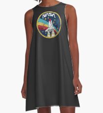 Nasa Vintage Farben V01 A-Linien Kleid