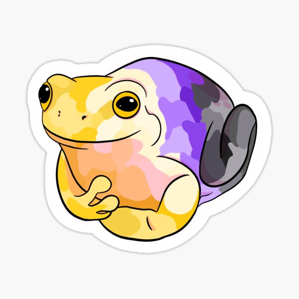 "Pride Frogs NonBinary Frog" Sticker for Sale by Hahalua Redbubble