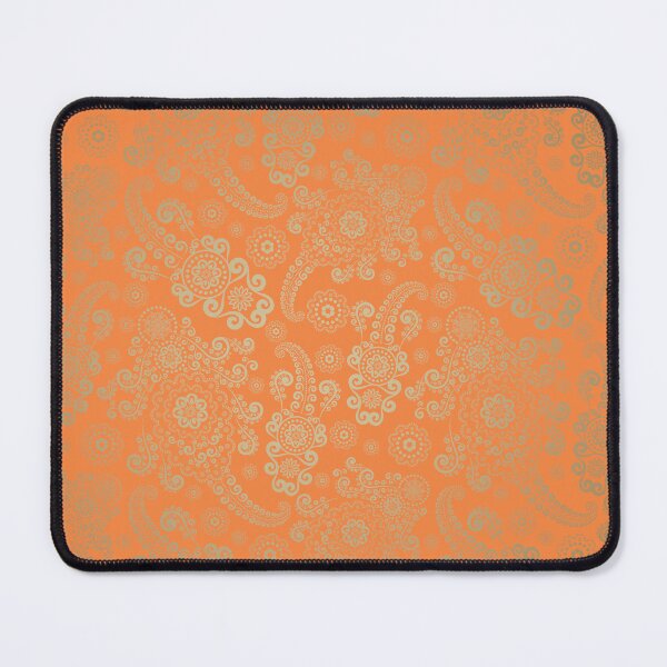 Item preview, Golden Luxury Paisley on Orange Background designed and sold by Gerson Ramos.