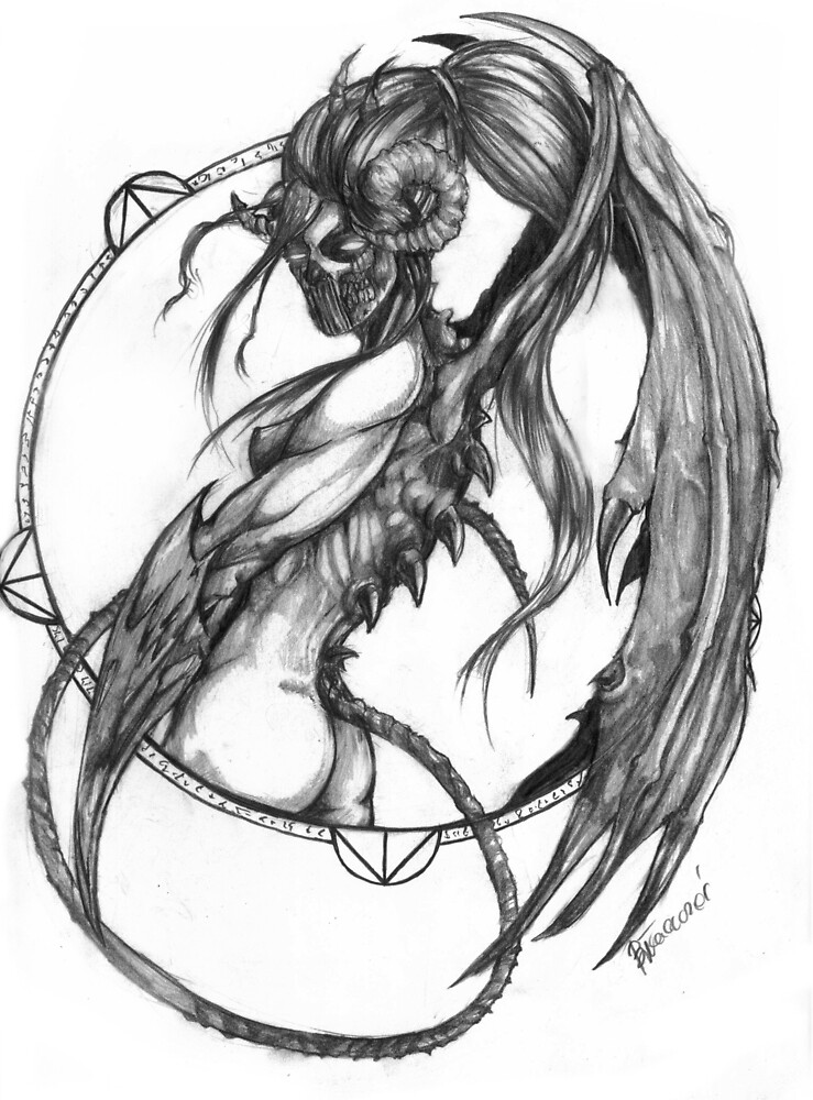 Demon Succubus By Blaszczecart Redbubble