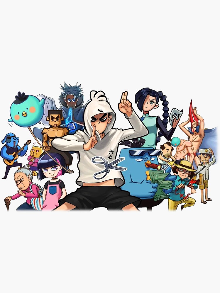 "Scissor seven" Sticker for Sale by Brian774 Redbubble