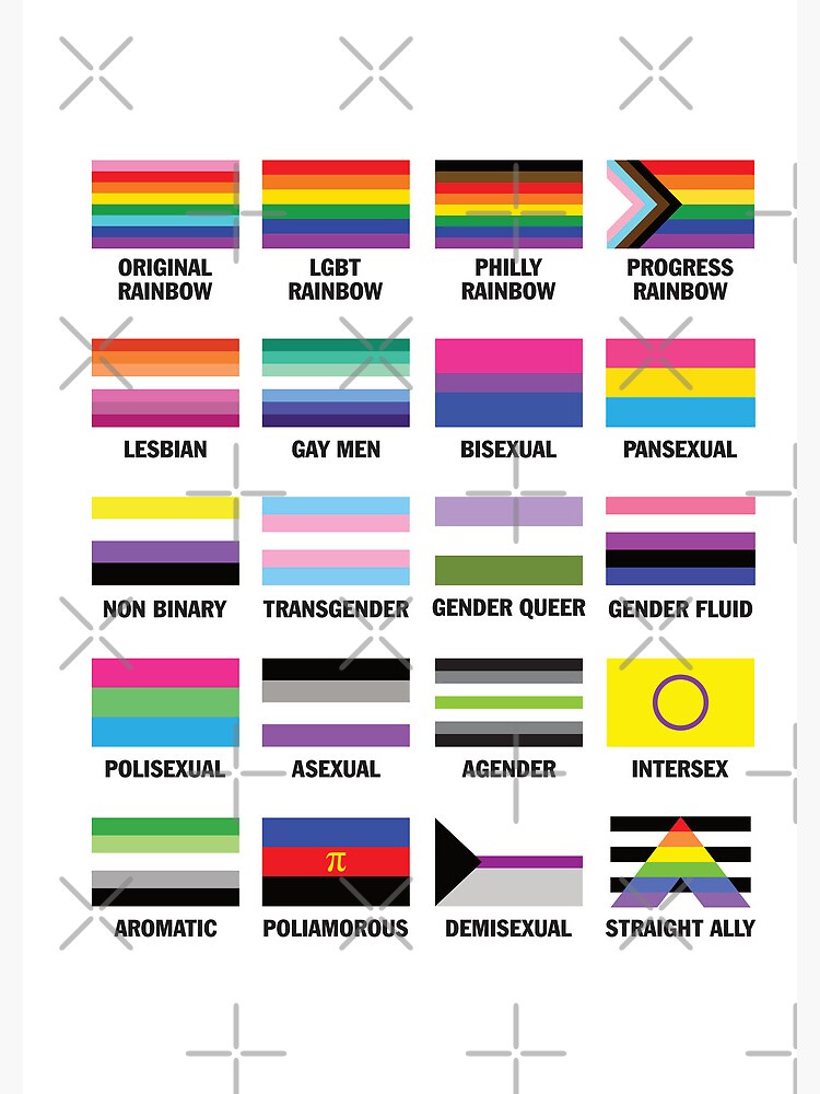 LGBTQIA Rainbow Pride Flags Poster