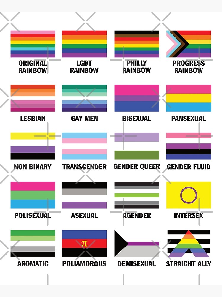 Lgbtqia Rainbow Pride Flags Poster For Sale By Adventuretee Redbubble 