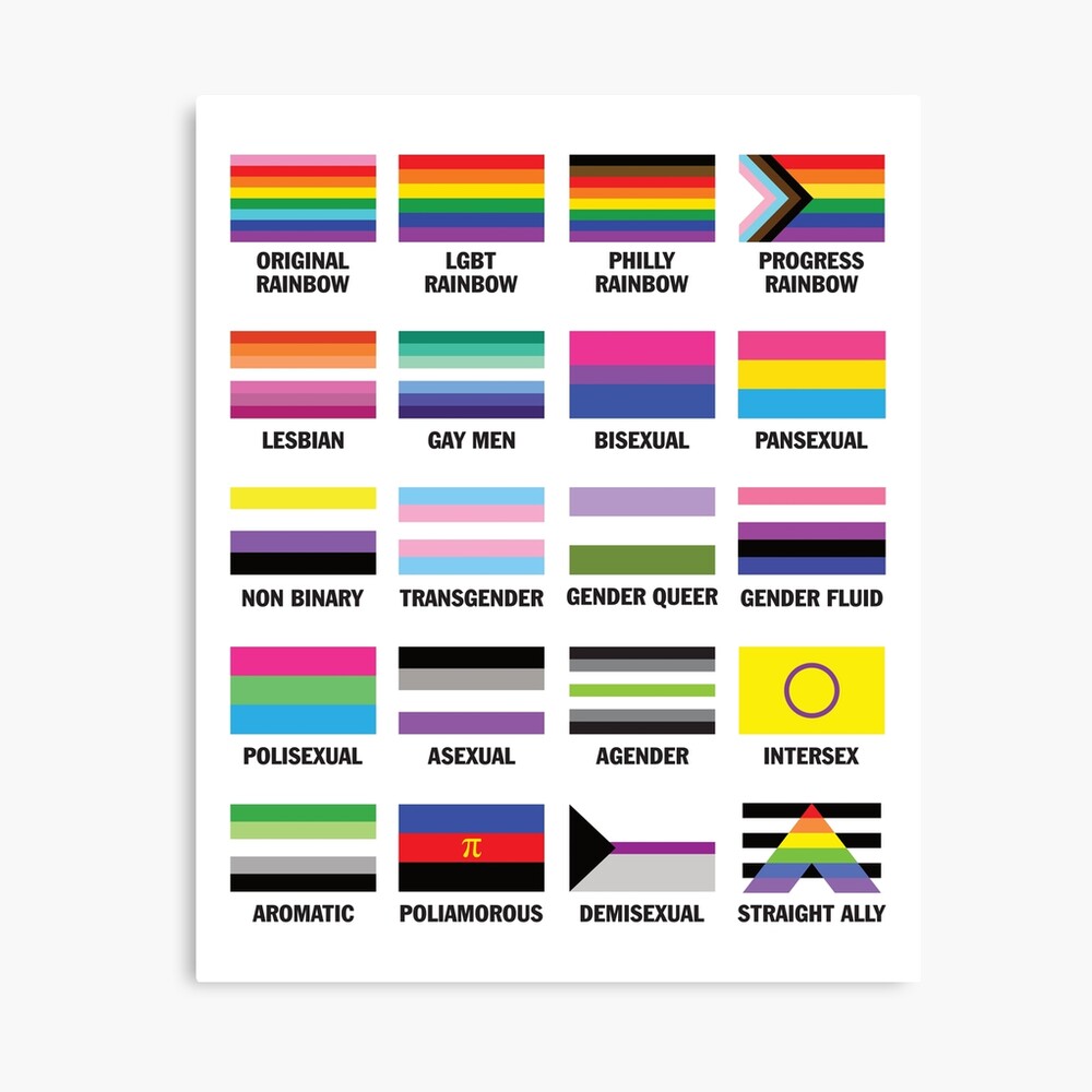 LGBTQIA Rainbow Pride Flags Poster