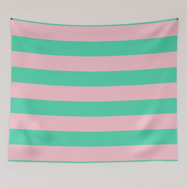 Item preview, Sea Green and Faded Pink Vintage Large Stripes designed and sold by Gerson Ramos.