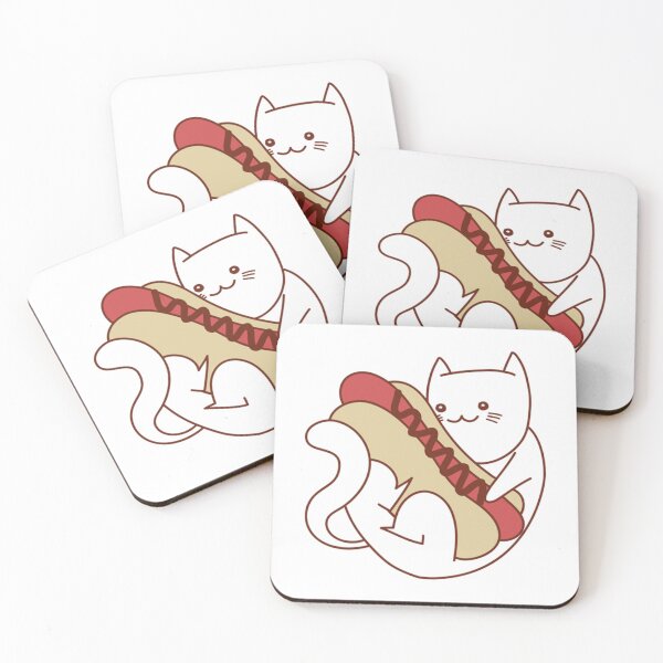 Item preview, Cat and a hot dog   designed and sold by OnlyPinkss.