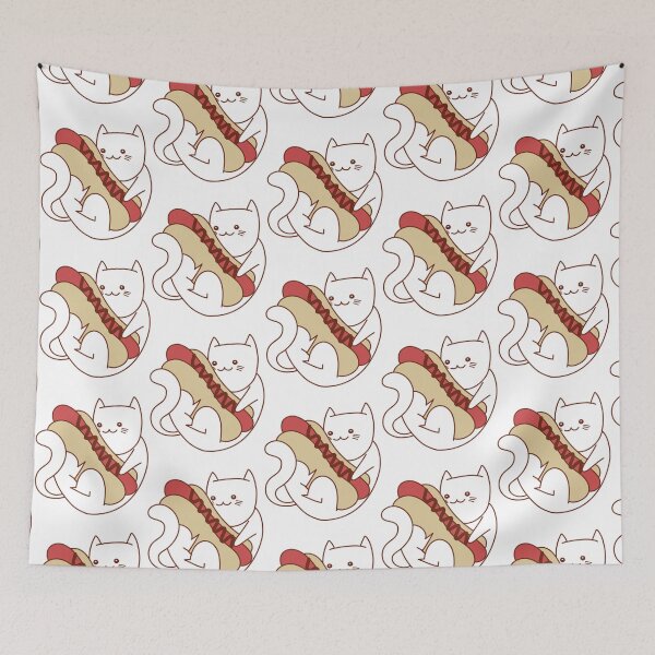 Item preview, Cat and a hot dog   designed and sold by OnlyPinkss.