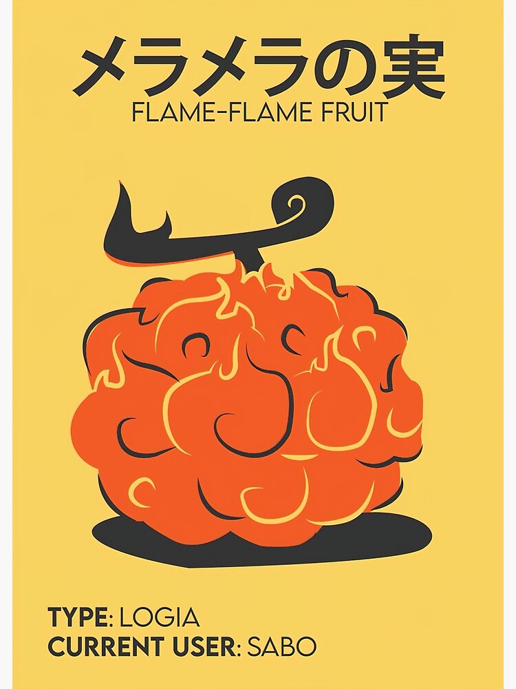 Flame Flame Fruit - Mera Mera No Mi - Posters and Art Prints