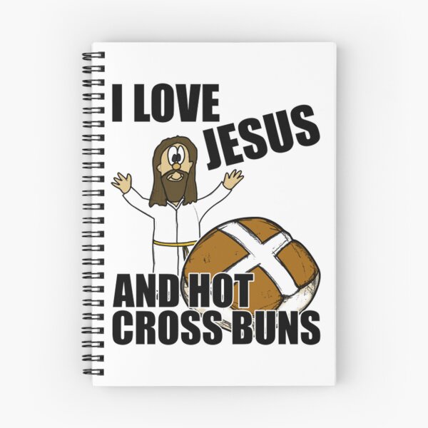 Item preview, I Love Jesus And Hot Cross Buns Easter   designed and sold by OnlyPinkss.