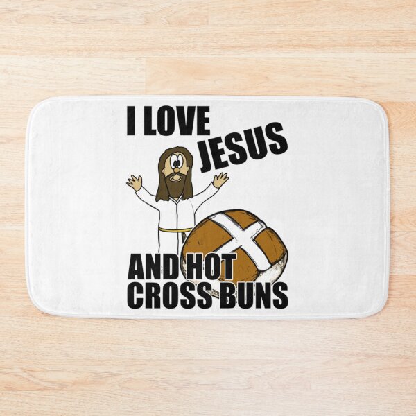 Item preview, I Love Jesus And Hot Cross Buns Easter   designed and sold by OnlyPinkss.