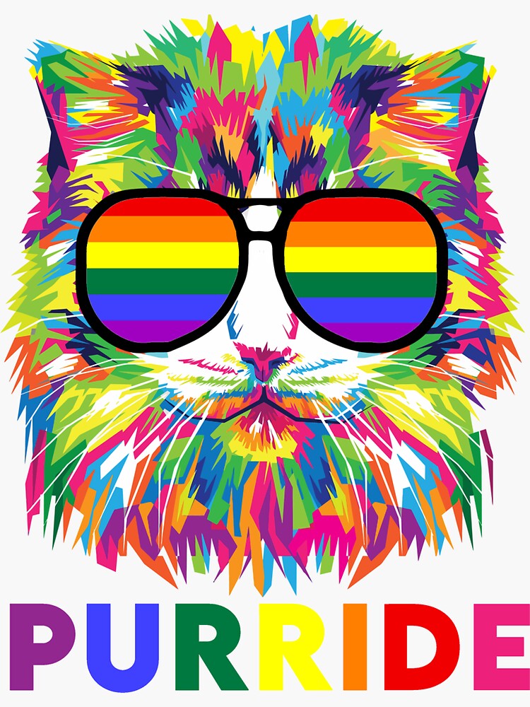 Gay Pride Lgbt Flag Cat Owner T Purride Rainbow Sticker By Varalee87 Redbubble 4657