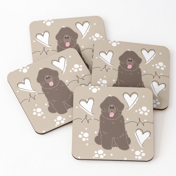 Item preview, LOVE Brown Newfie Newfoundland dog  designed and sold by Lulupainting.