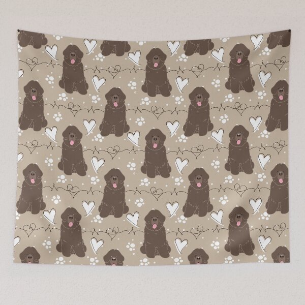 Item preview, LOVE Brown Newfie Newfoundland dog  designed and sold by Lulupainting.