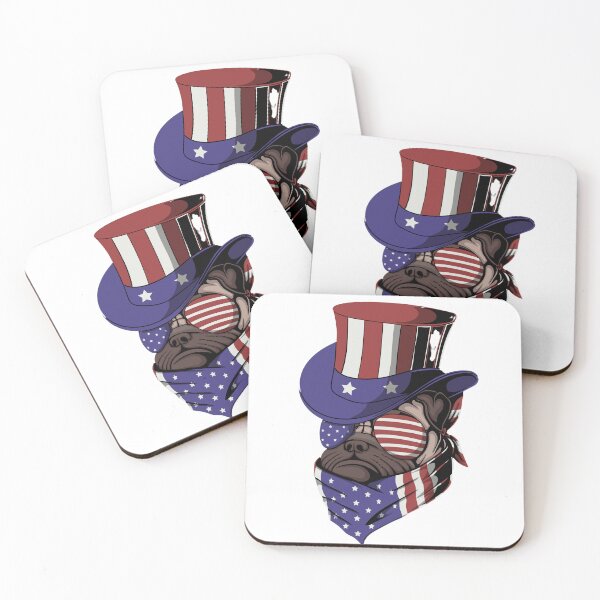 Item preview, USA Independence day Patriotic Bulldog designed and sold by Beeroclock.