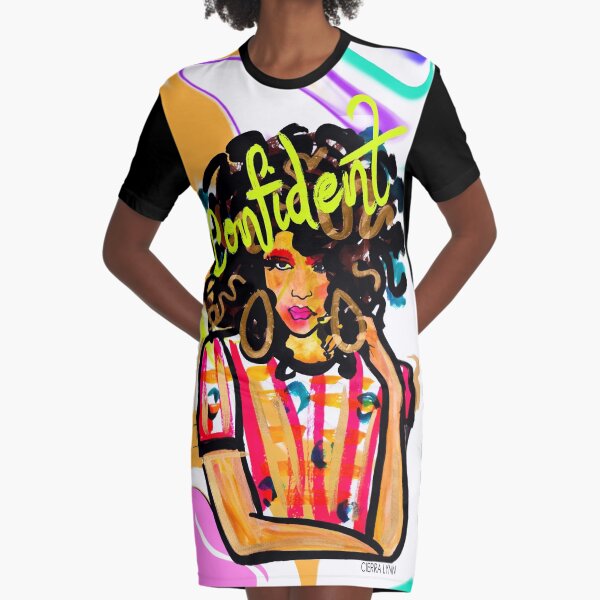 CONFIDENT Graphic T-Shirt Dress