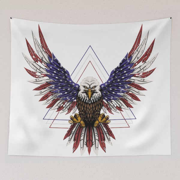 Artikelvorschau, USA Independence day Patriotic Bald Eagle entworfen und verkauft von Beeroclock.