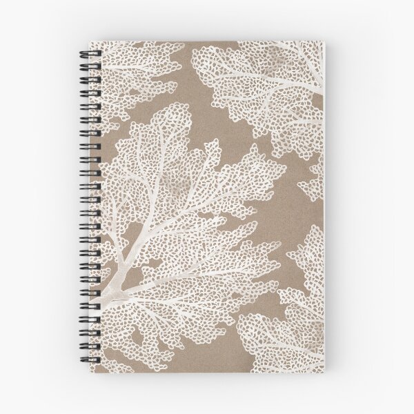 Item preview, Sea Fan Coral – White on Kraft designed and sold by Cat Coquillette.