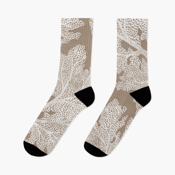 Item preview, Sea Fan Coral – White on Kraft designed and sold by Cat Coquillette.
