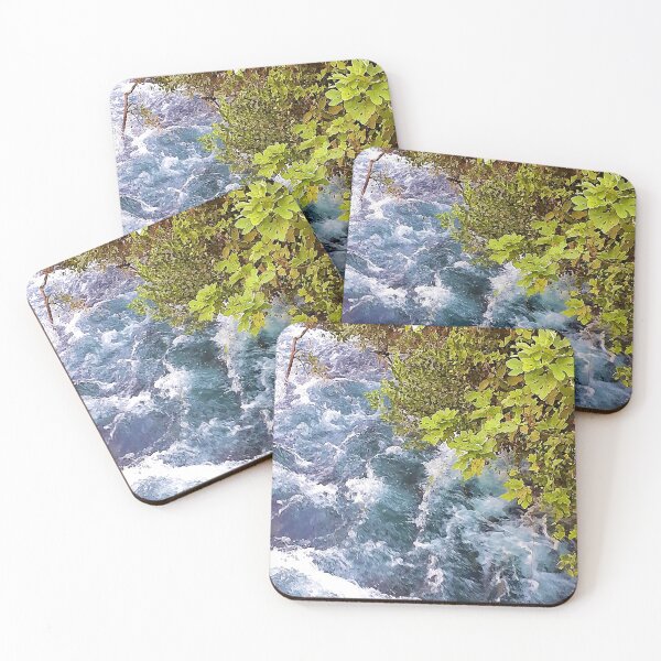 Item preview, A flowing river, river, water, turquoise, navy, blue, green, paradise, island, summer, beach, adventure, foam, tropical, exotic, aqua, rain, xmas, holidays, designed and sold by PrintedDreams.