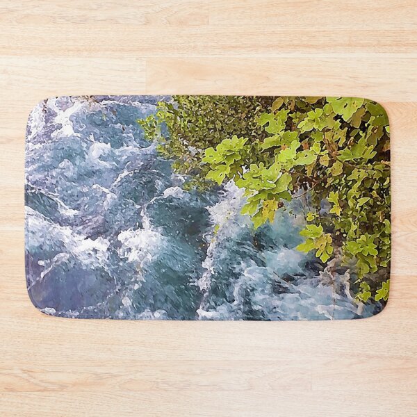 Item preview, A flowing river, river, water, turquoise, navy, blue, green, paradise, island, summer, beach, adventure, foam, tropical, exotic, aqua, rain, xmas, holidays, designed and sold by PrintedDreams.