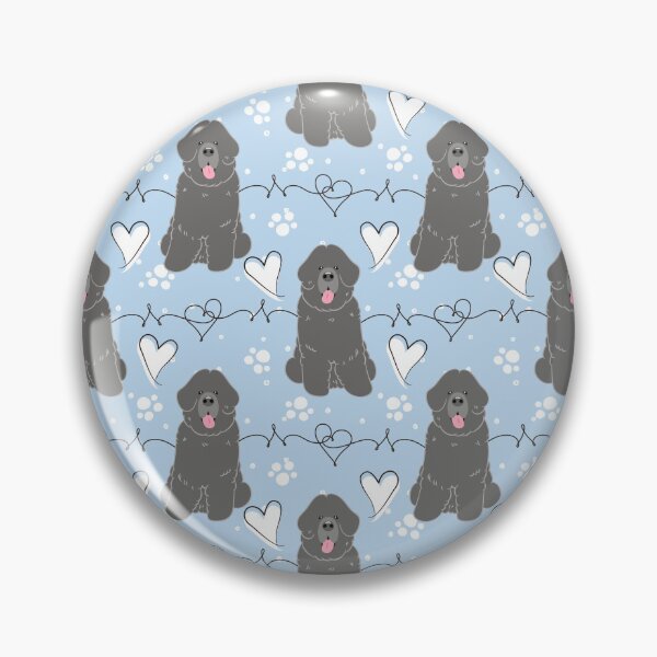 Item preview, LOVE Gray Newfie Newfoundland dog  designed and sold by Lulupainting.
