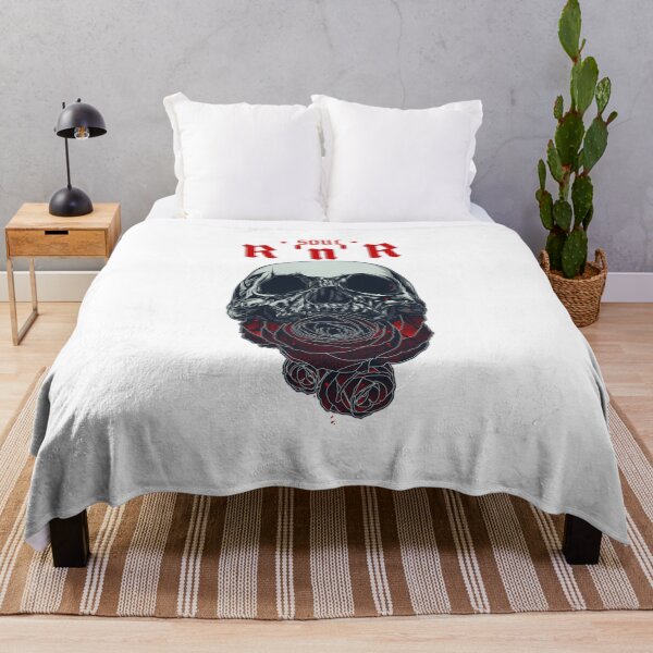 Item preview, Rock and Roll Skull With Black Roses  designed and sold by LargeShop.